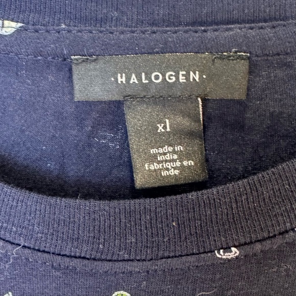 Halogen Blue Short Sleeve T-Shirt with Margaritas Decor Size XL - Picture 3 of 6